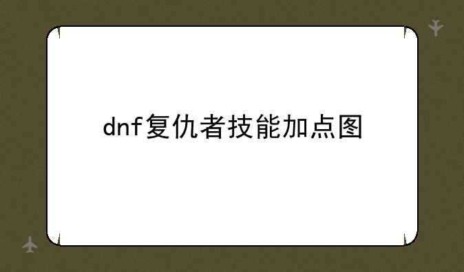 dnf复仇者技能加点图