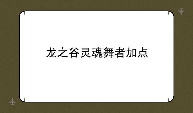 龙之谷灵魂舞者加点