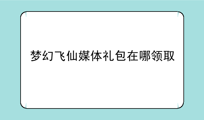 梦幻飞仙媒体礼包在哪领取