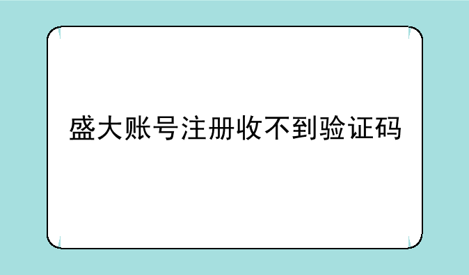 盛大账号注册收不到验证码
