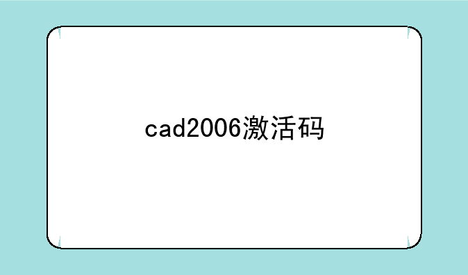 cad2006激活码
